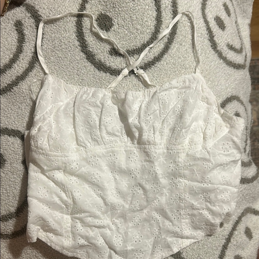 White Eyelet Women's Top